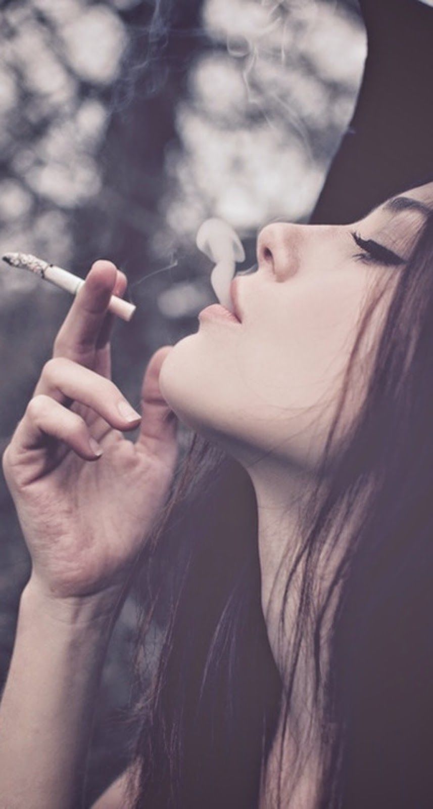 iPhone And Android Wallpaper Girl Smoking