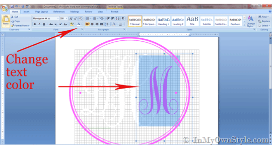 How To Create a Monogram Using Microsoft Word   In My Own Style 540x288