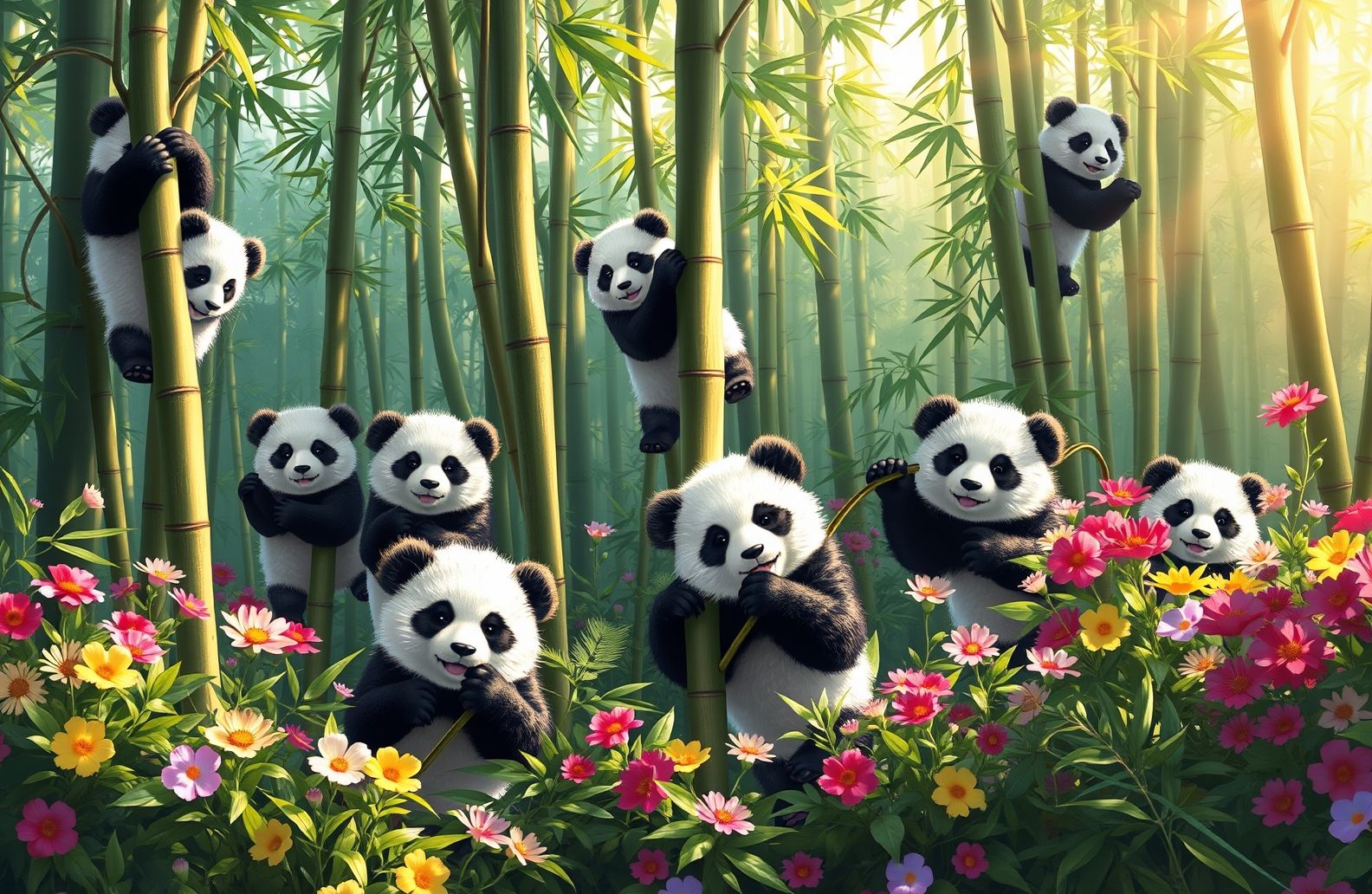 Cute Panda Background