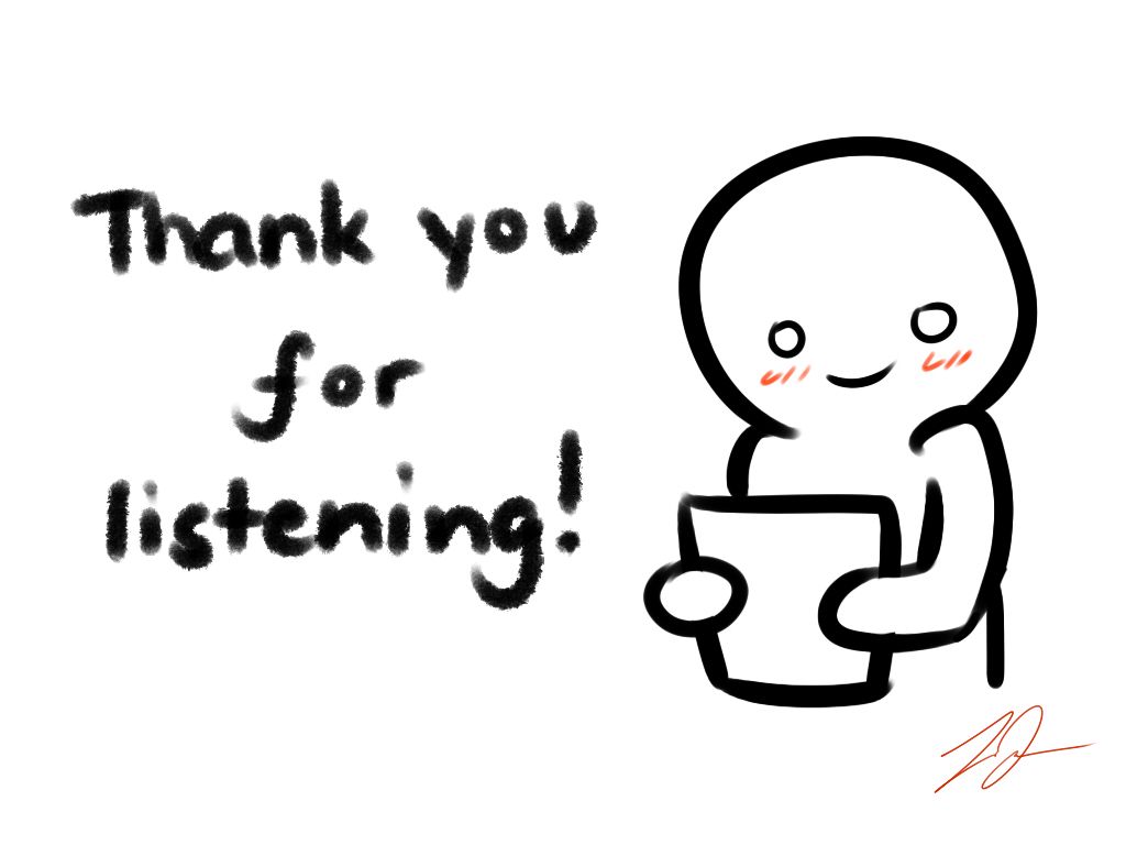 Thank You For Listening Card