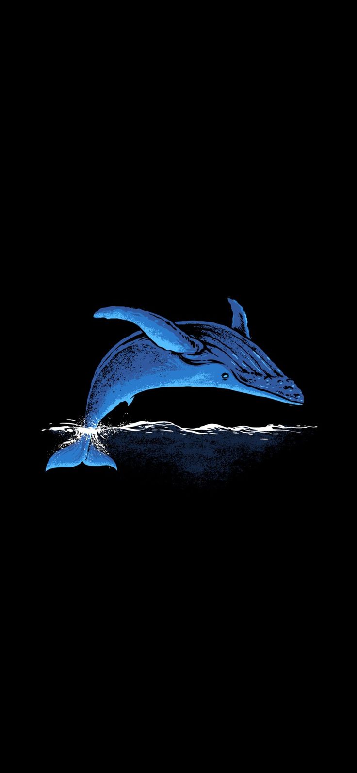 Blue Whale Amoled Wallpaper Black And
