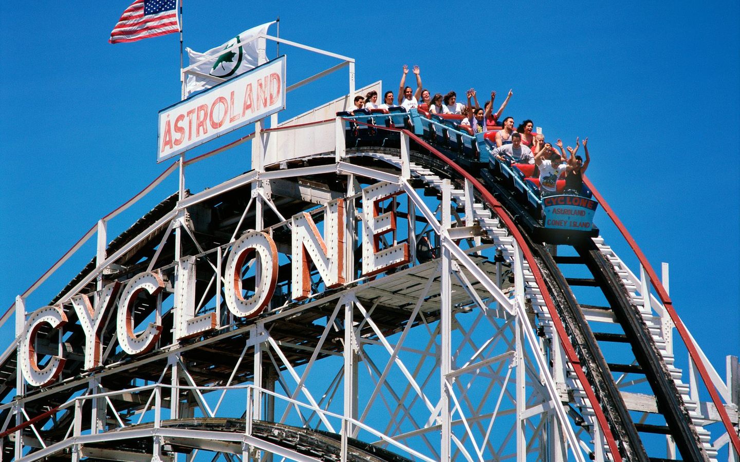 Cyclone Roller Coaster Coney Island New York City Wallpaper