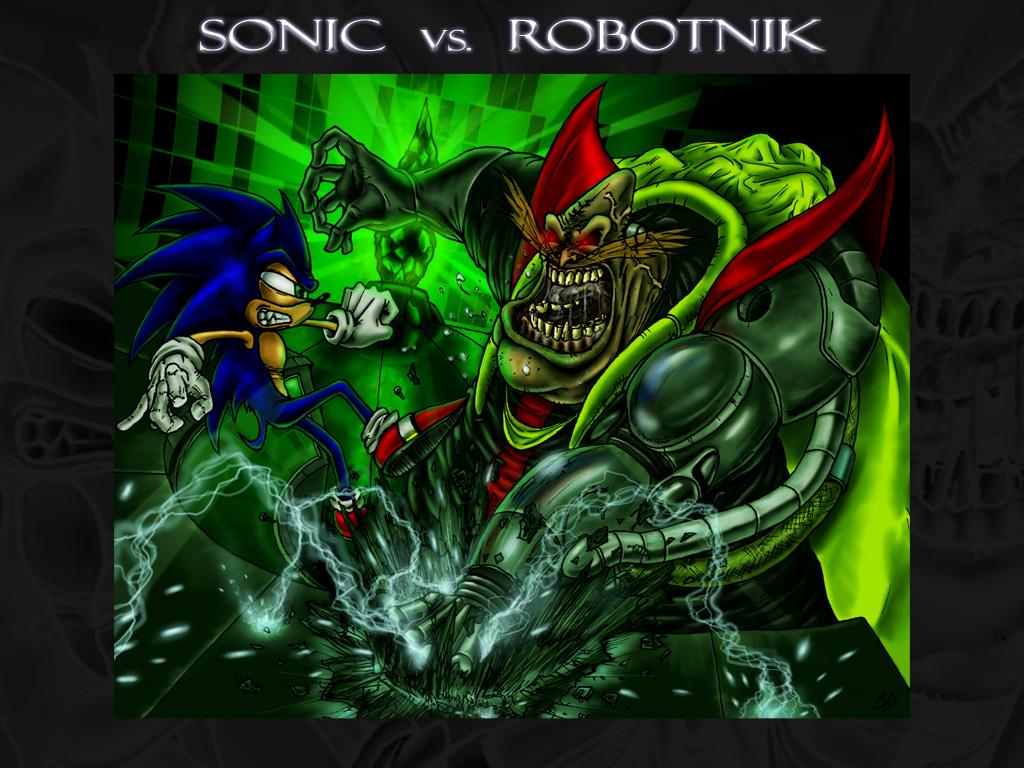 Sonic Vs Robotnik Wallpaper By Robotropolis Rebels