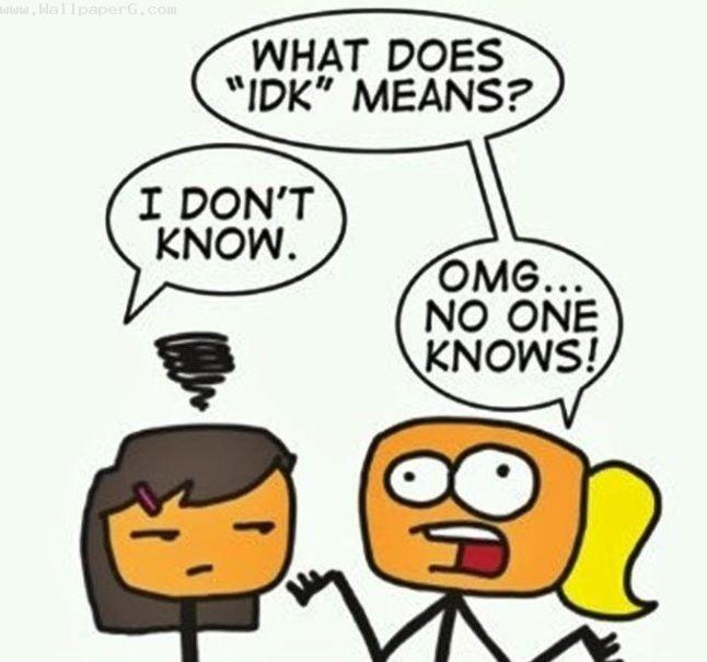 Free download Funny what does idk meaning wallpapersimages [646x605
