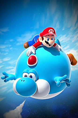 Super Mario Galaxy iPhone Wallpaper Photo Sharing