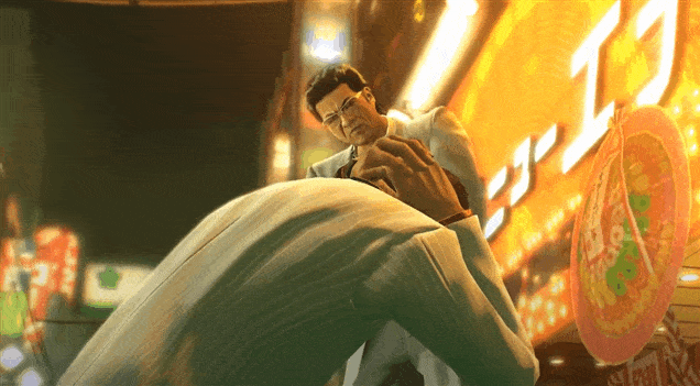 Yakuza Zero GIF Animated Beheading PS4 PS3 Game