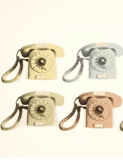Phoney Phone Vintage Wallpaper Telephone By Deborh Bowness
