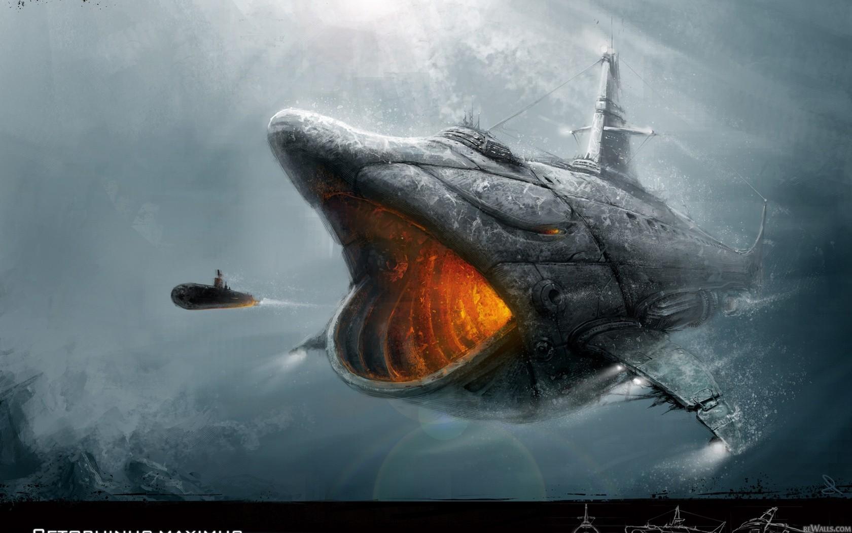 Battle Submarine Underwater Whale Wallpaper Wallbase Cc