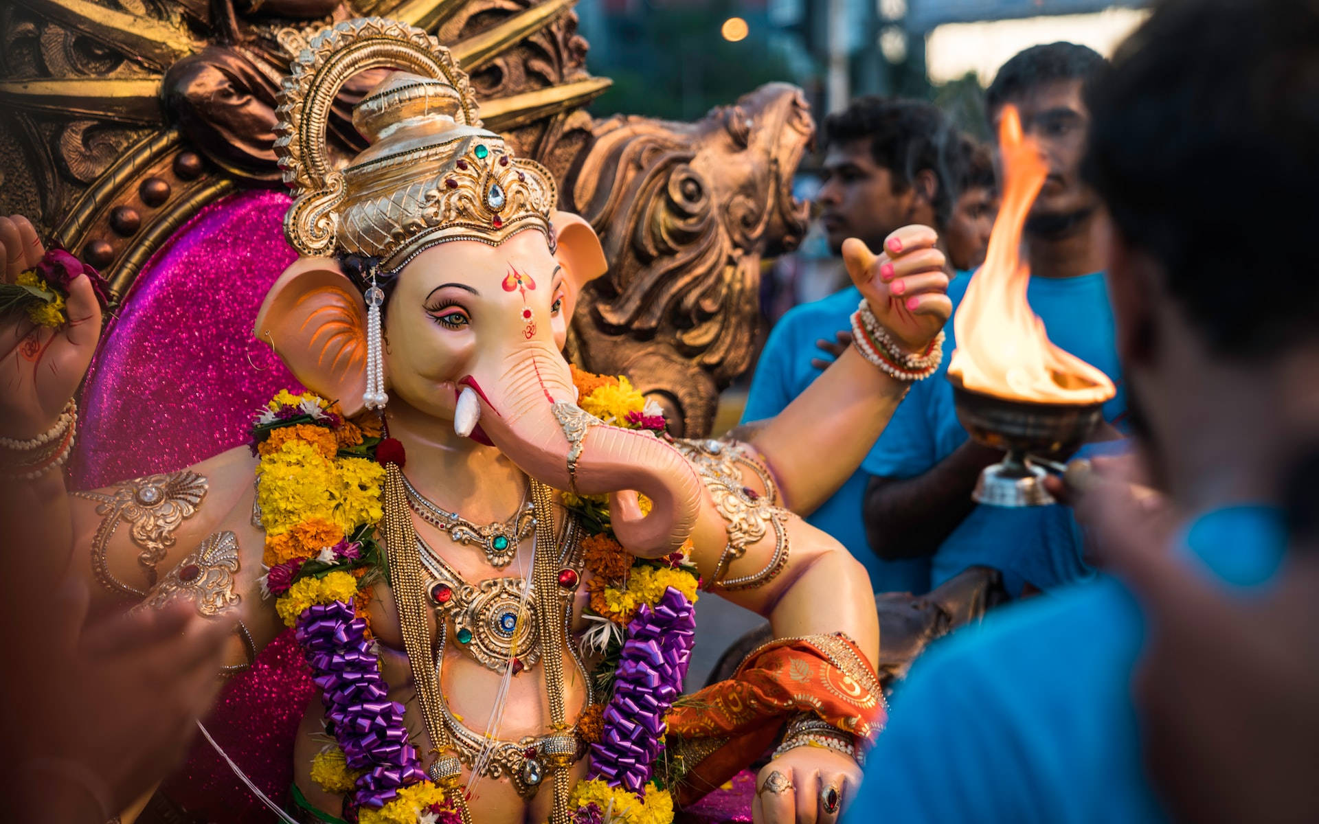 Chaturthi Festival Ganesh Desktop Digital Artwork Wallpaper