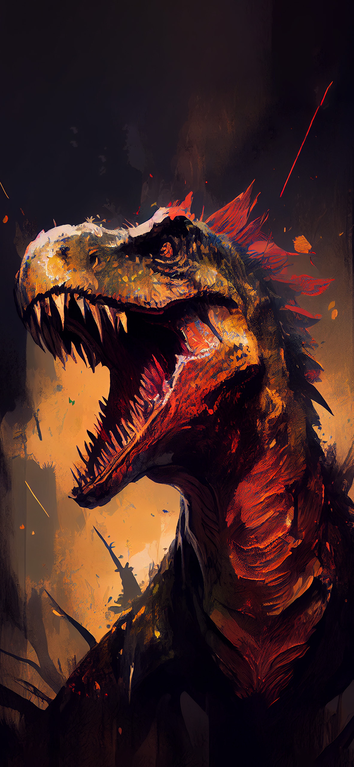 Dinosaur Art Wallpaper Aesthetic For iPhone