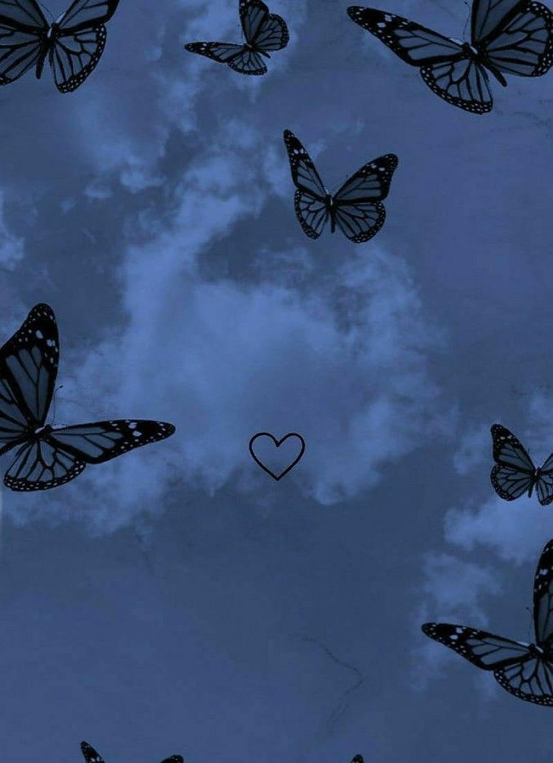 Download Clouds And Butterflies Pretty Aesthetic Wallpaper