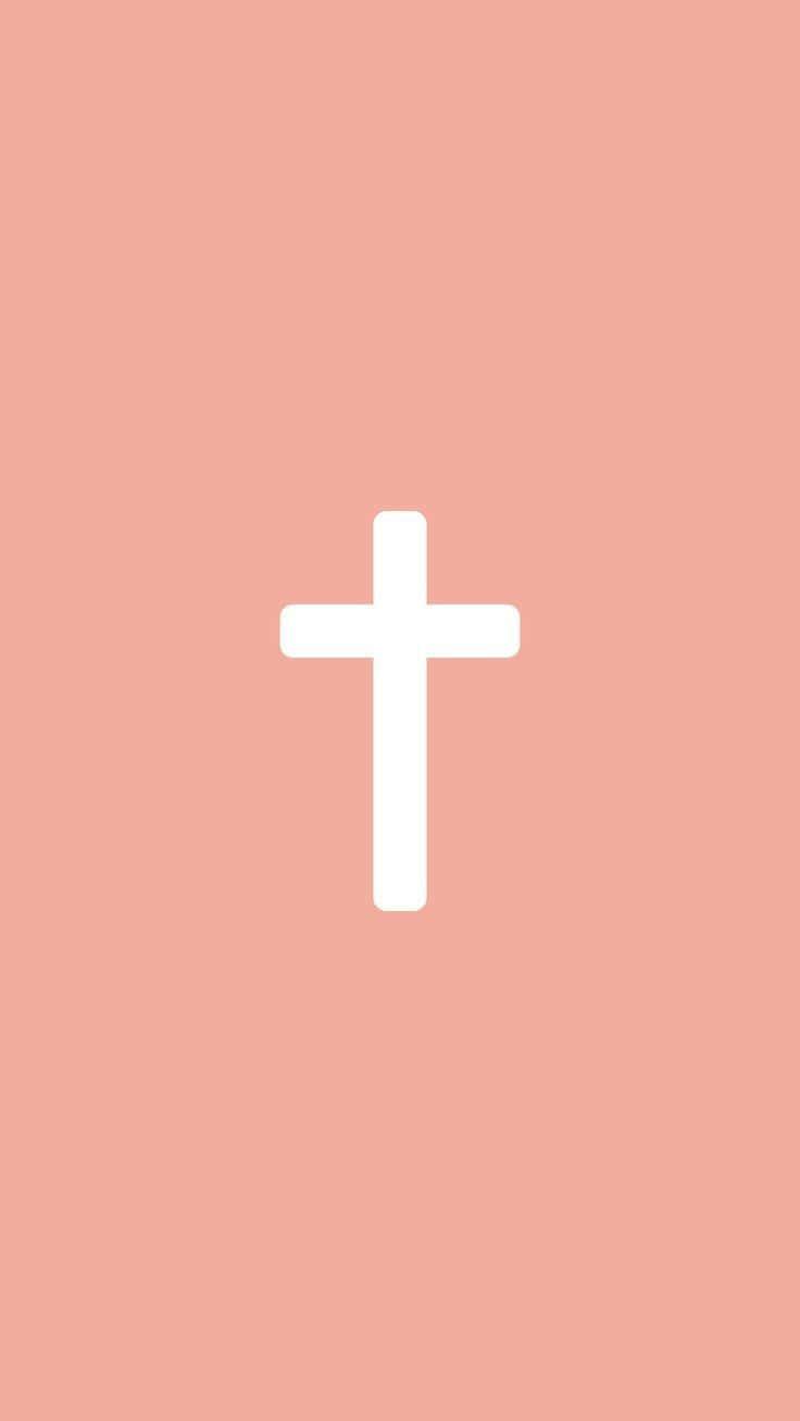 Find Solace And Strength With Pink Cross Wallpaper