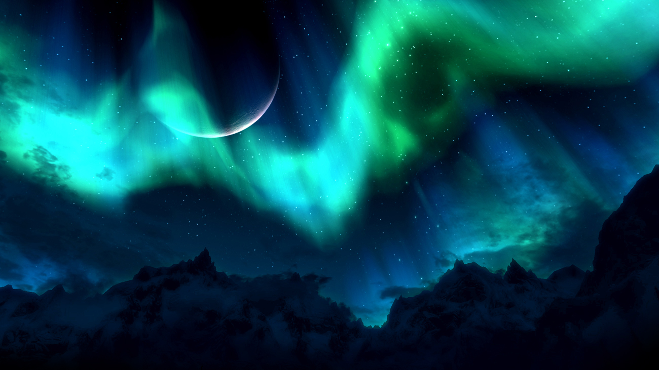 Skyrim Northern Lights By Rocklou