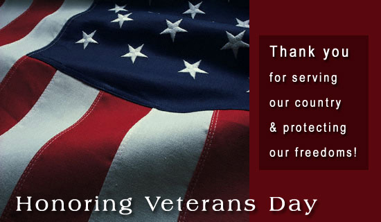 Honoring Veterans Day Ecard Email Personalized