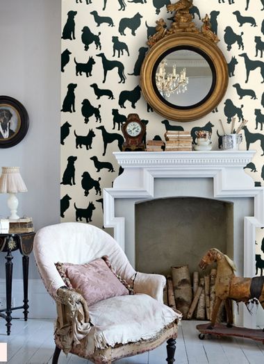 Dog Themed Wallpaper Great Accent For Lover S Home
