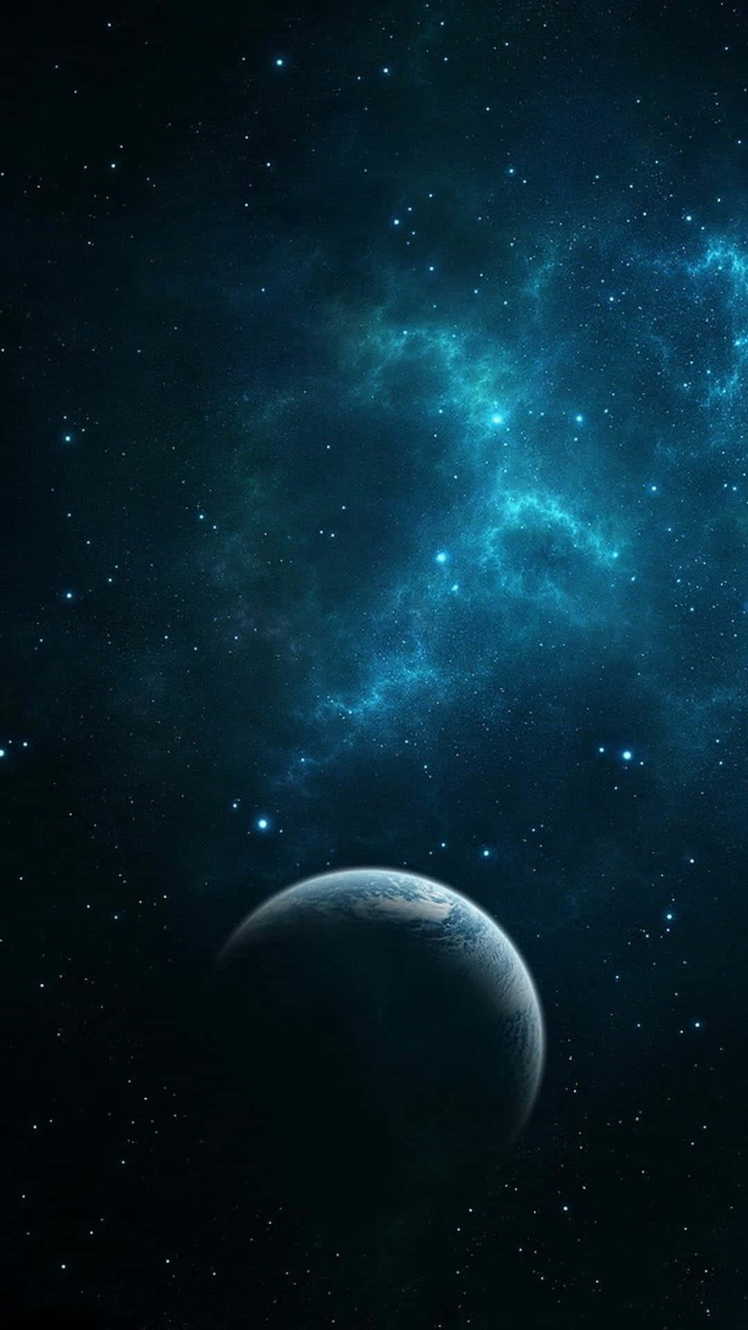 Blue Galaxy iPhone Wallpaper