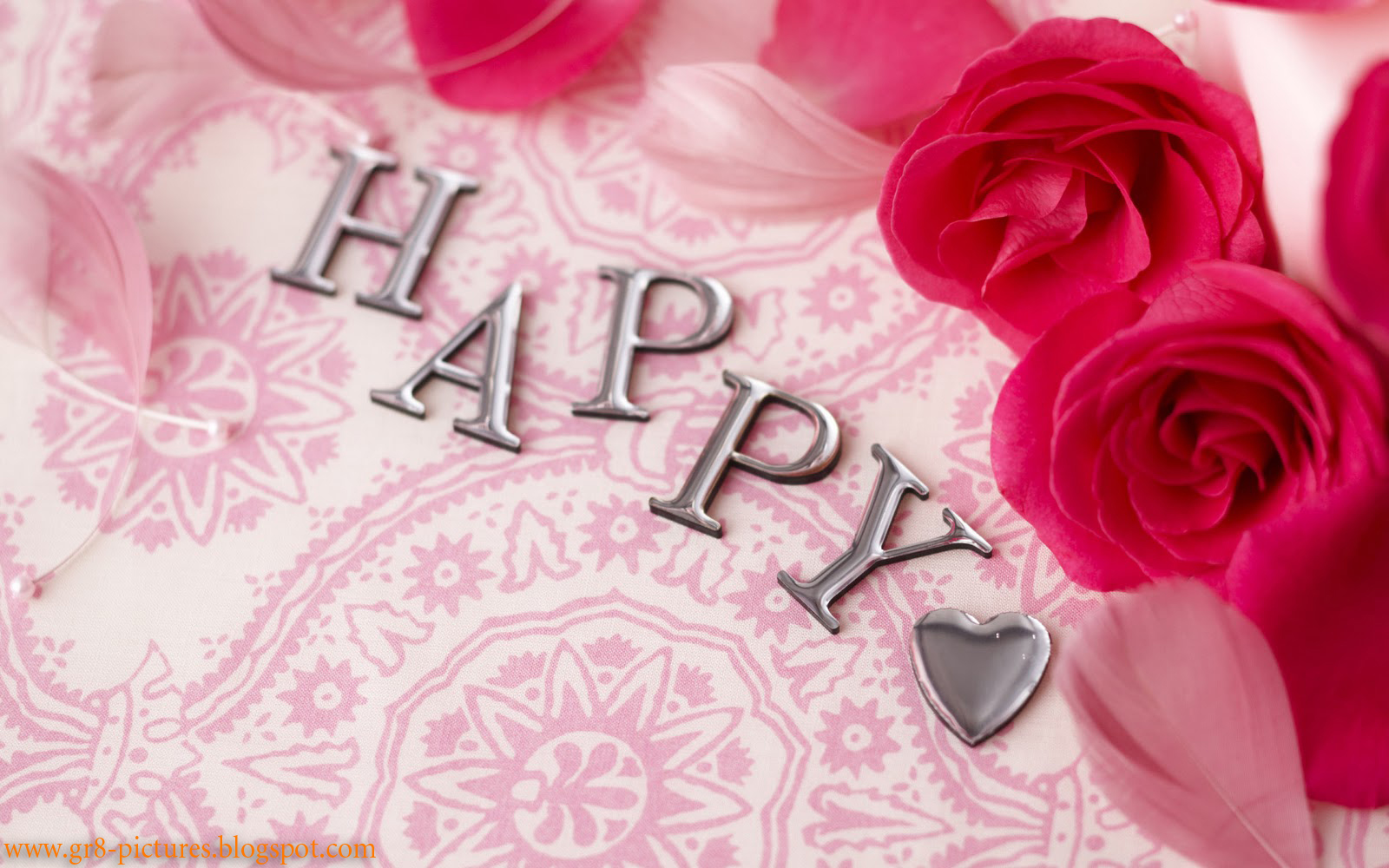 Happy BirtHDay Wallpaper With Pink Roses