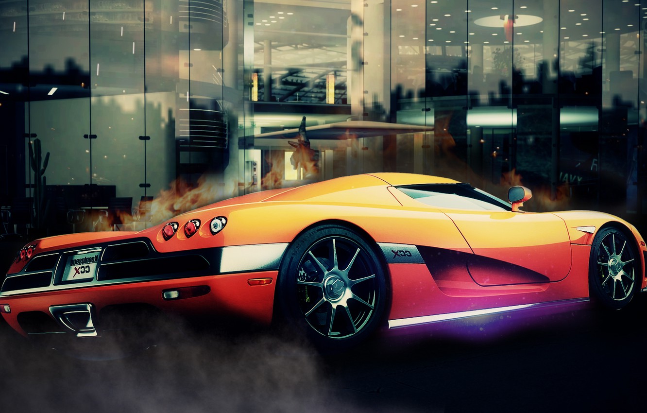 Wallpaper Machine Flame Smoke Cars Vetrin Koenigsegg Ccx