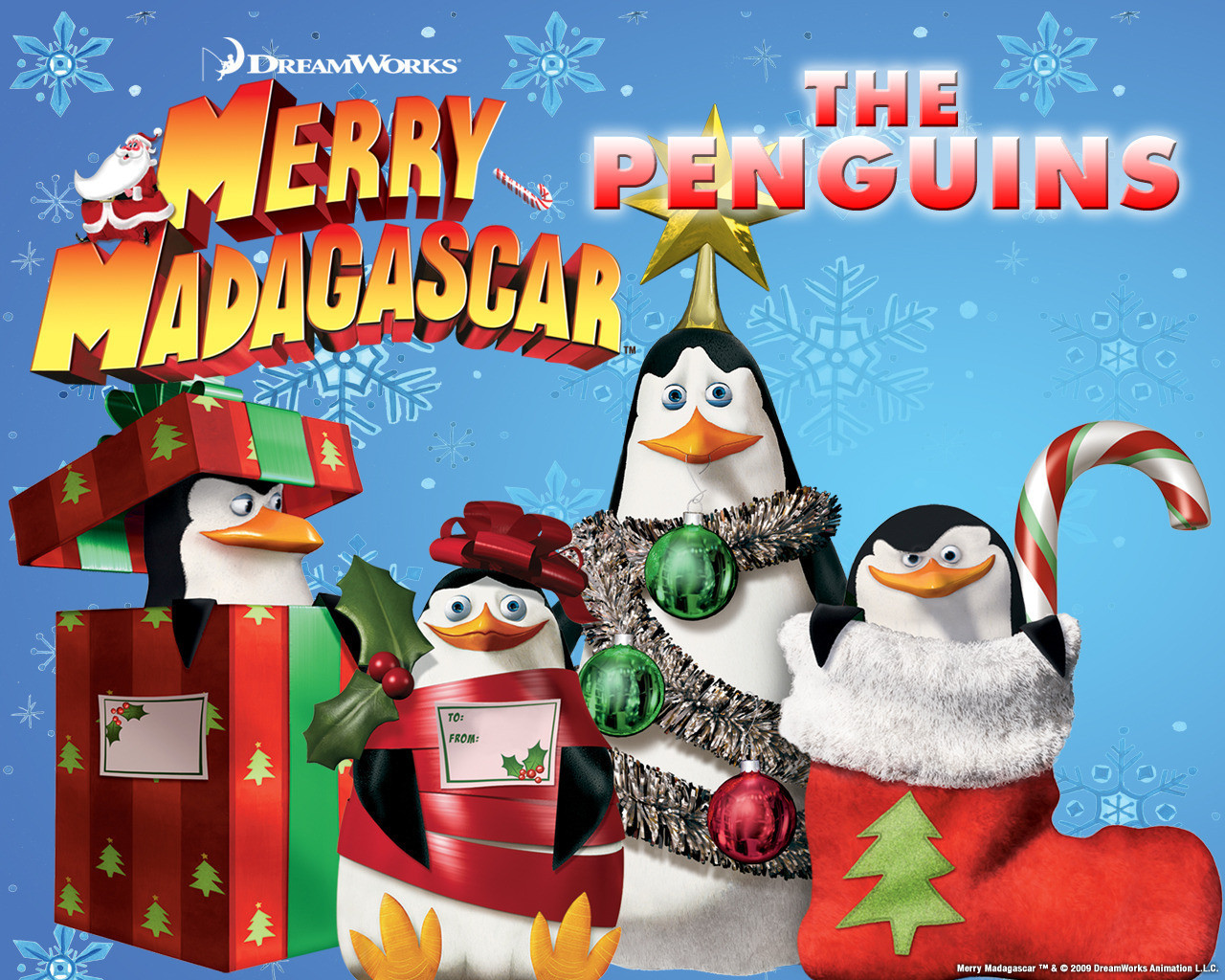 Merry Madagascar Penguins Of Wallpaper