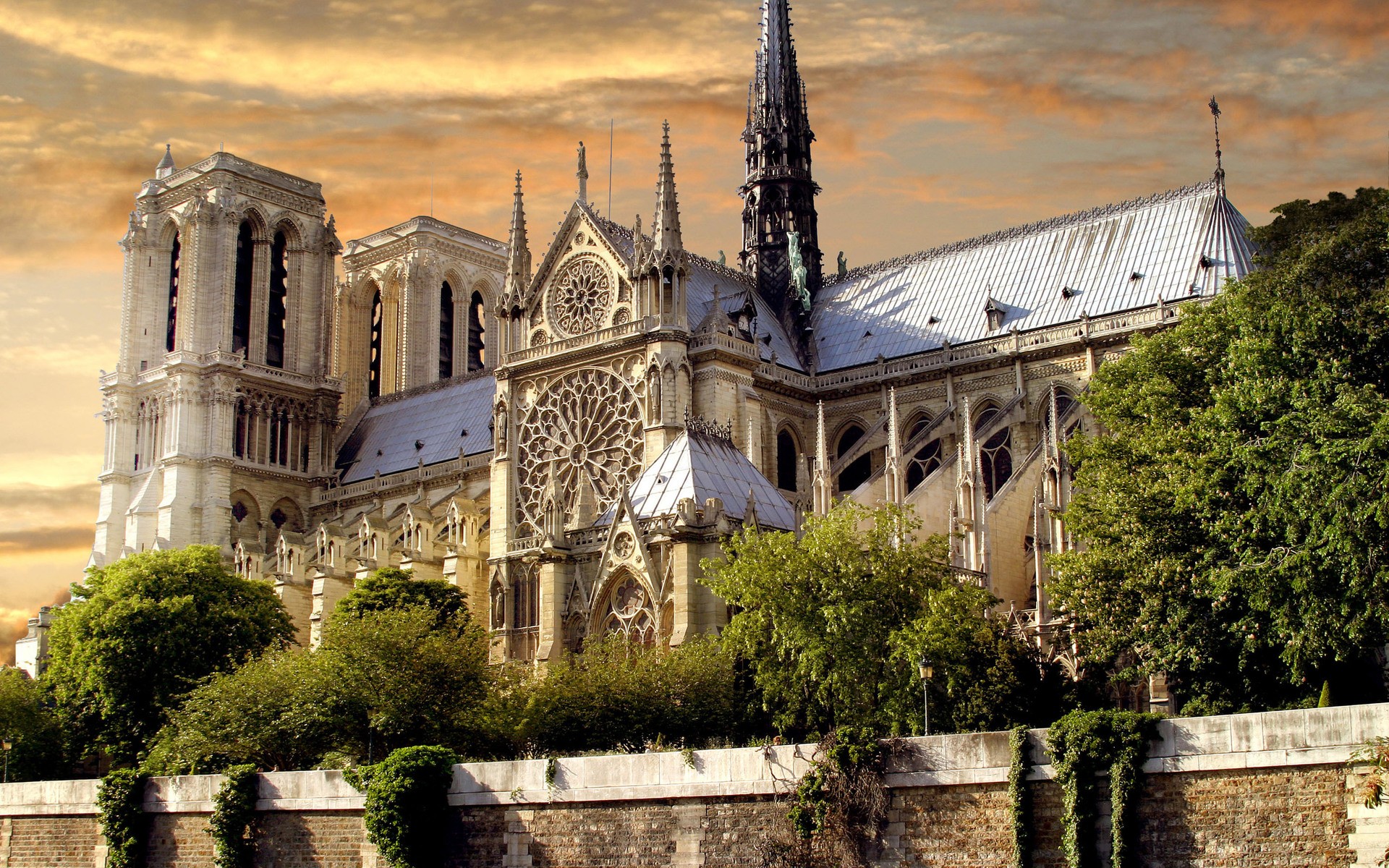 Fond Ecran Cathedrale Notre Dame Paris Wallpaper HD