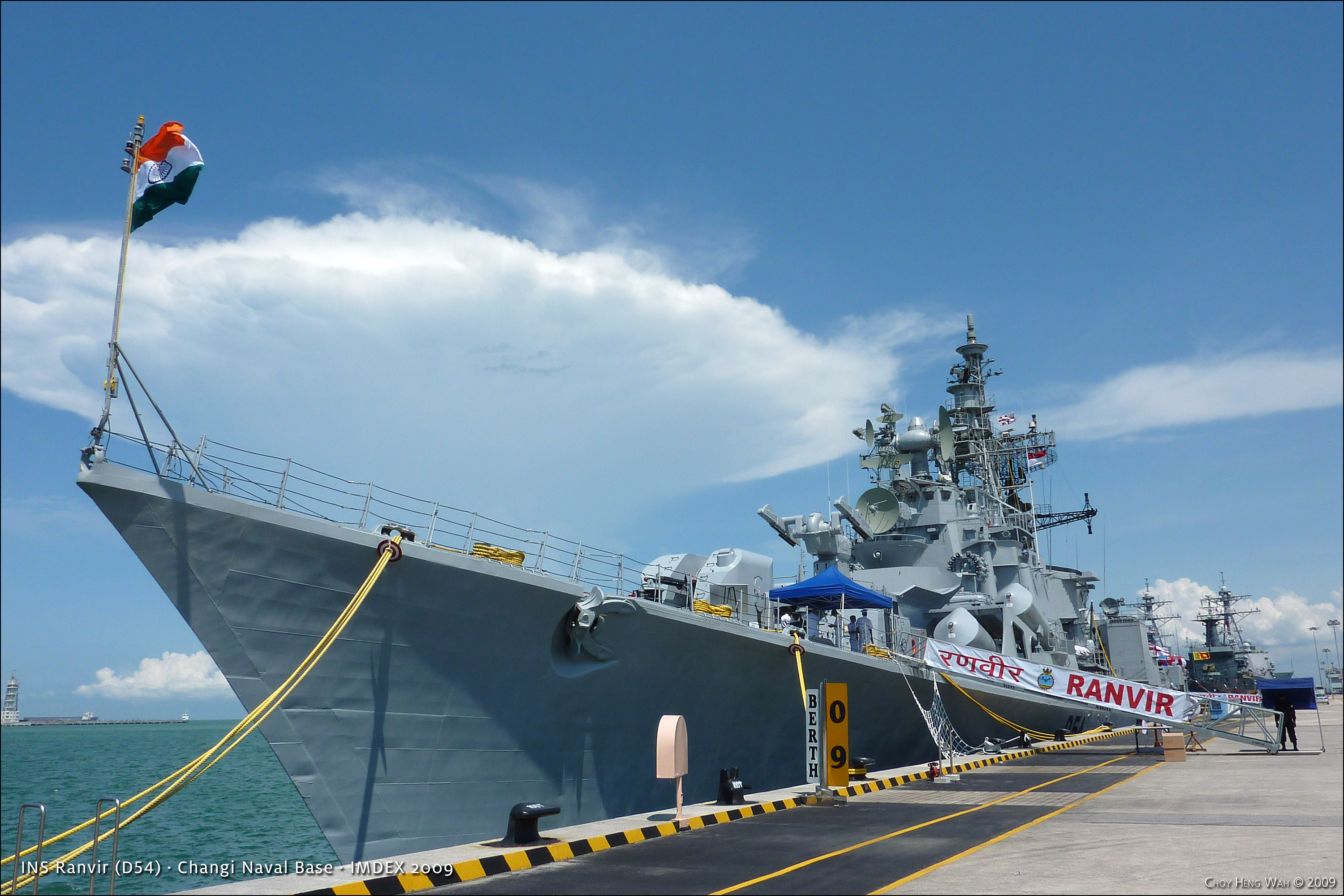 Indian Navy Warship Ins Ranvir D54 In Singapore Photographs