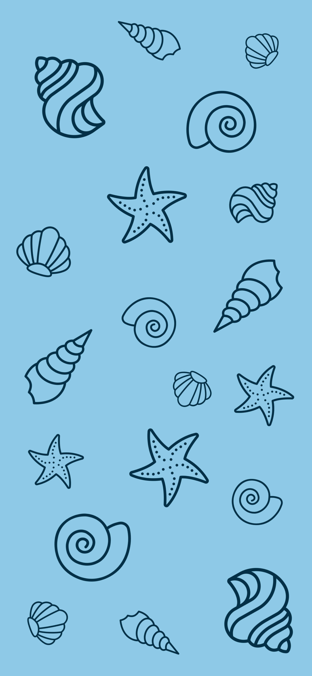 Shells Blue Aesthetic Wallpaper Summer Light For