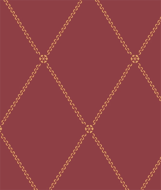 Trellis Wallpaper Red And Gold