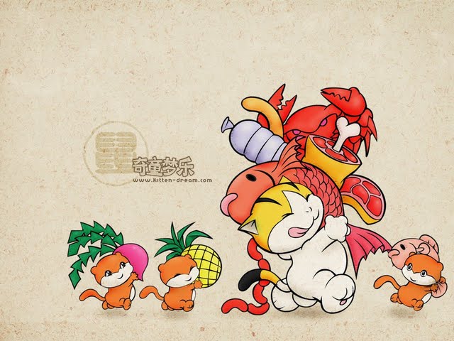 Chinese Zodiac Animal Sign Wallpaper Cartoon Cat Characters