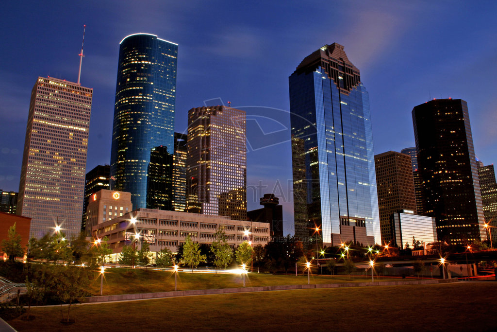 Pin Houston Skyline At Night Wallpaper