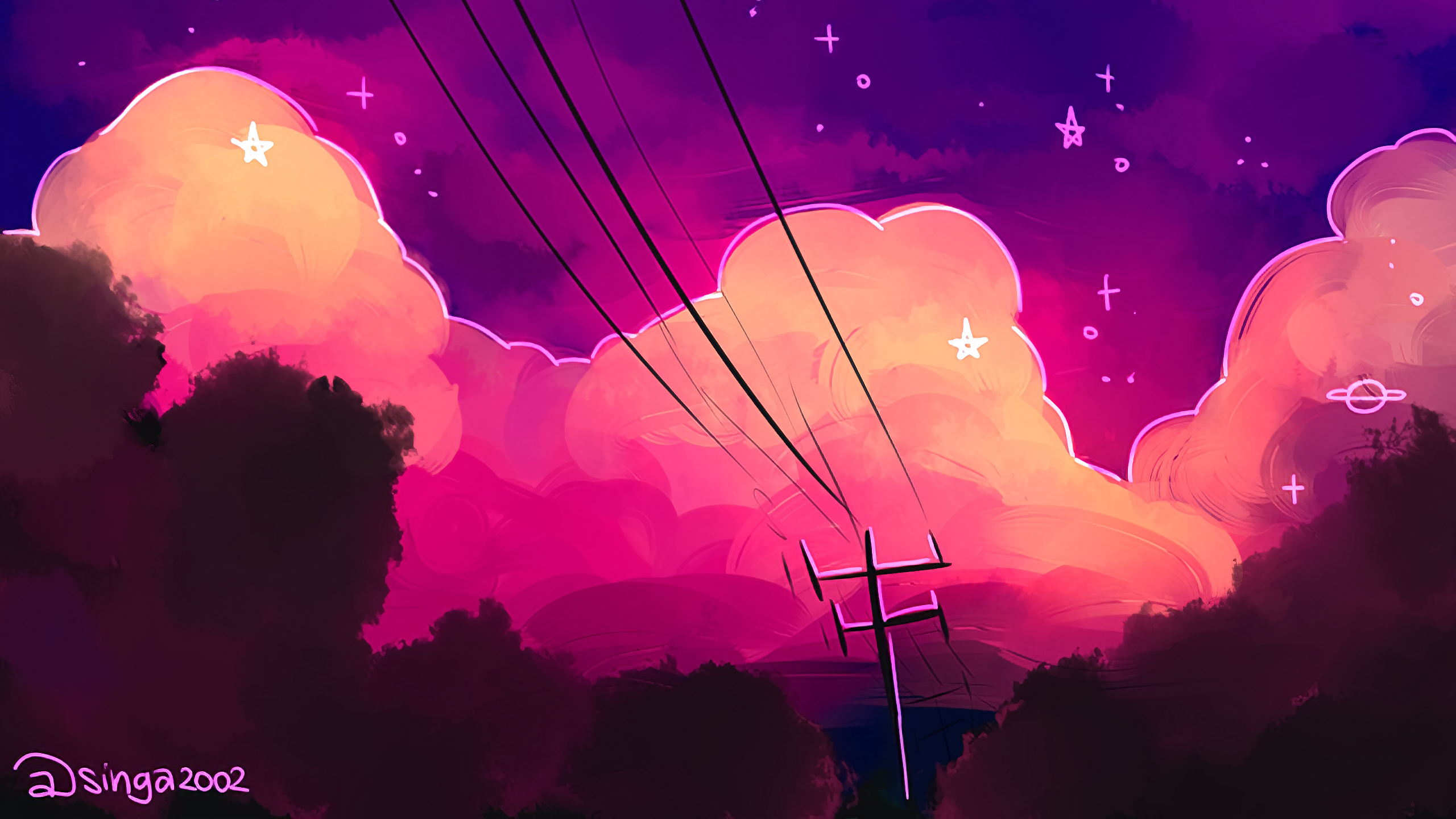 Aesthetic Clouds By Singa2002 Wallpaper