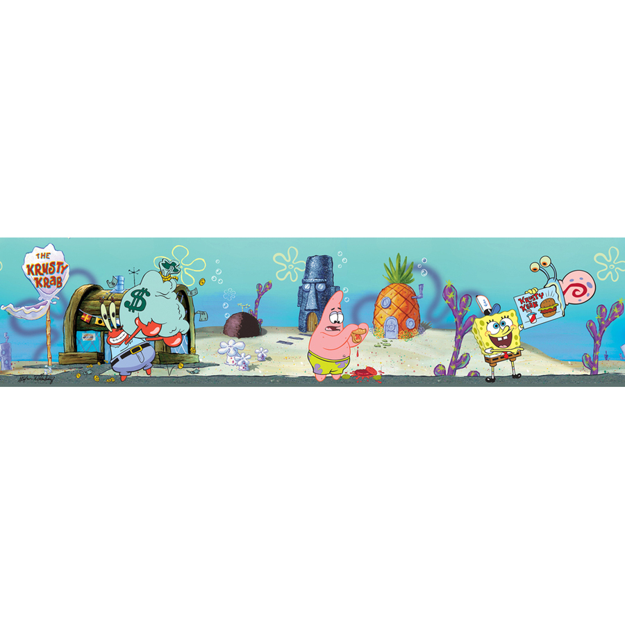 Nickelodeon Sponge Bob Self Adhesive Wallpaper Border At Lowes