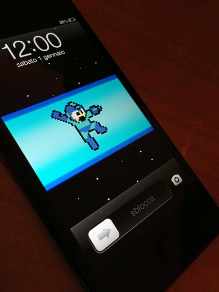 MegaMan iPhone 5 Lock Screen Wallpaper by baglio on