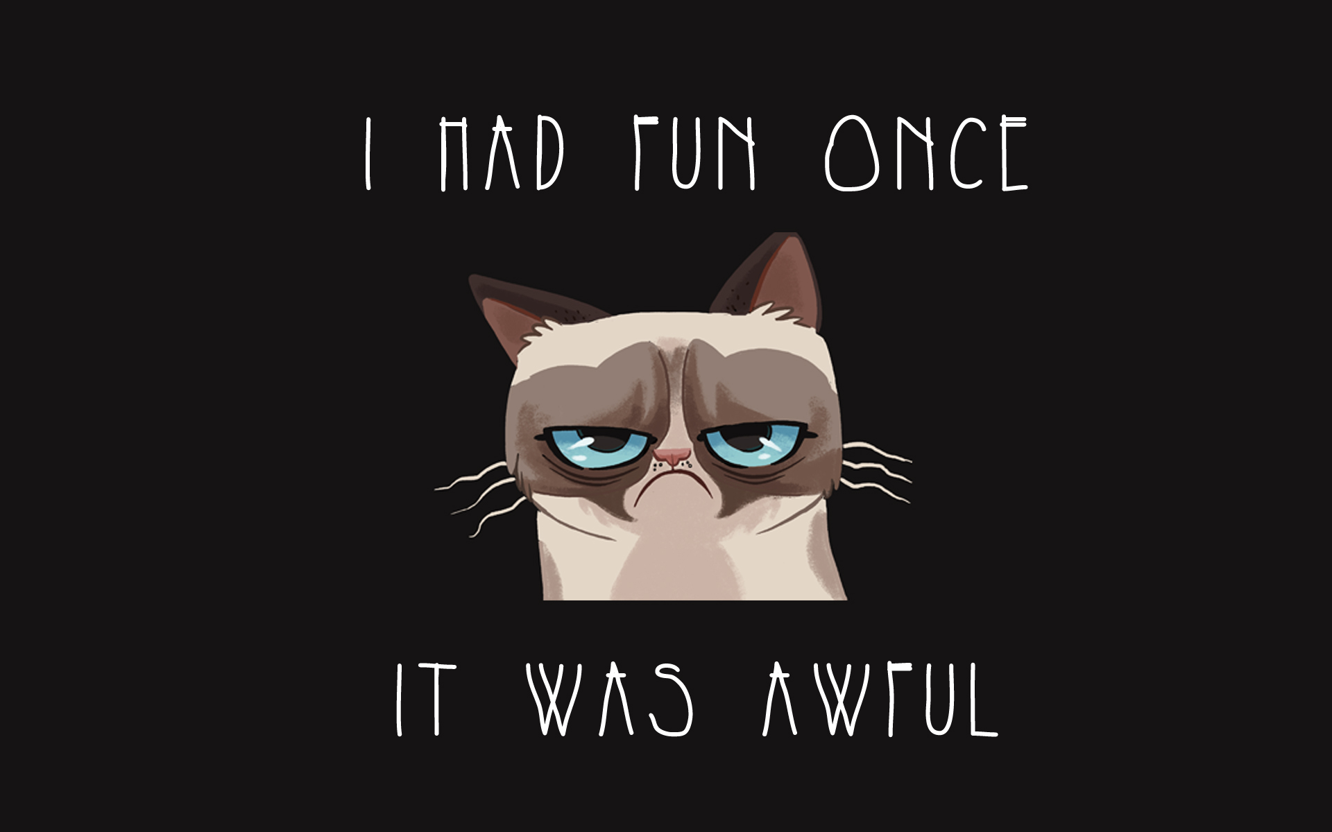 Grumpy Cat Cartoon HD Wallpaper For Desktop