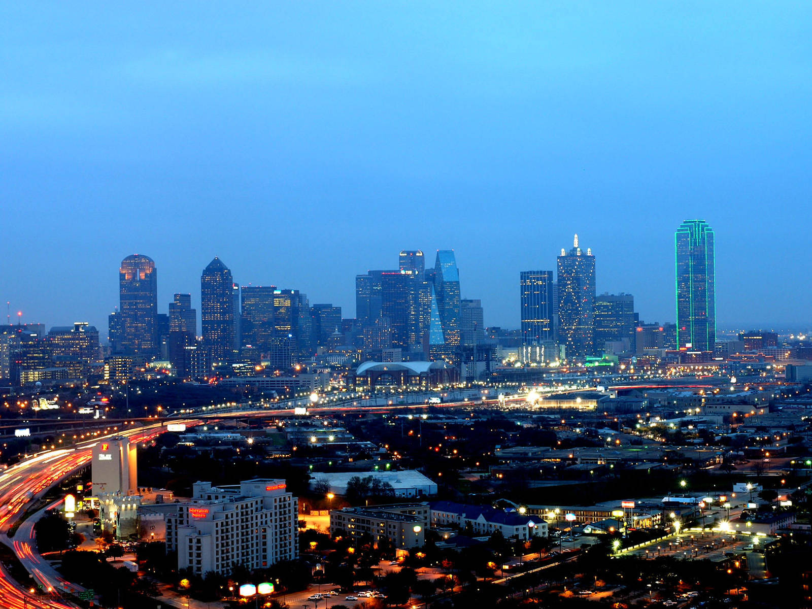 Dallas TX USA city lights city wallpaper