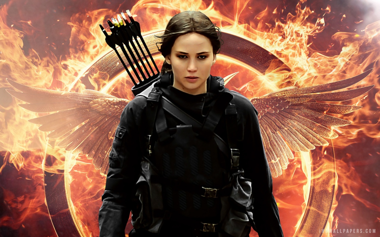 Jennifer Lawrence in The Hunger Games Mockingjay Part 1 Wallpaper 1280x800
