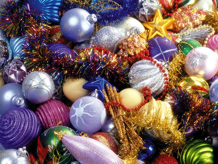 Christmas Trees Decoration Wallpaper Colorful