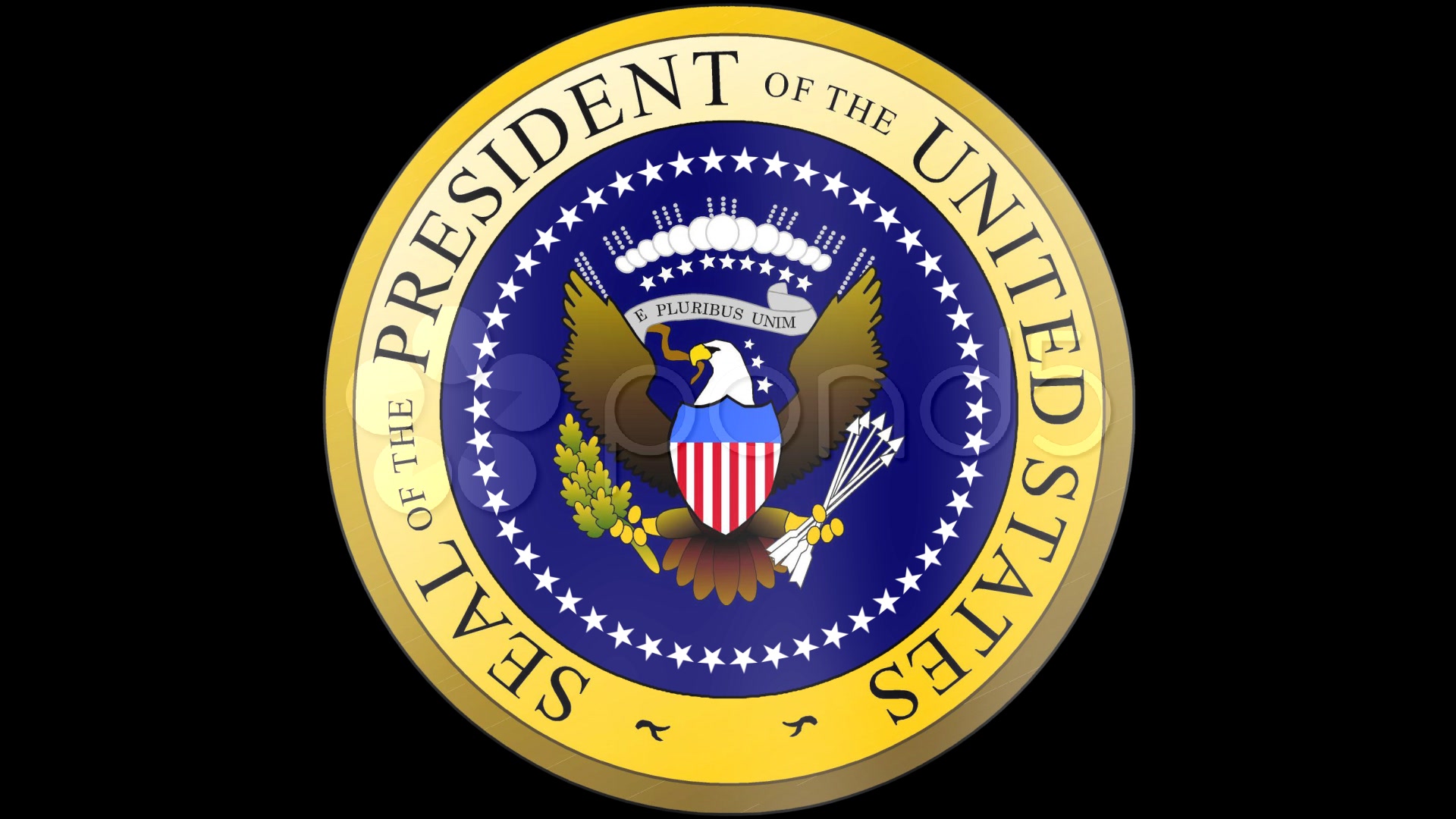Presidential Seal W Alpha 30fps Stock Video HD