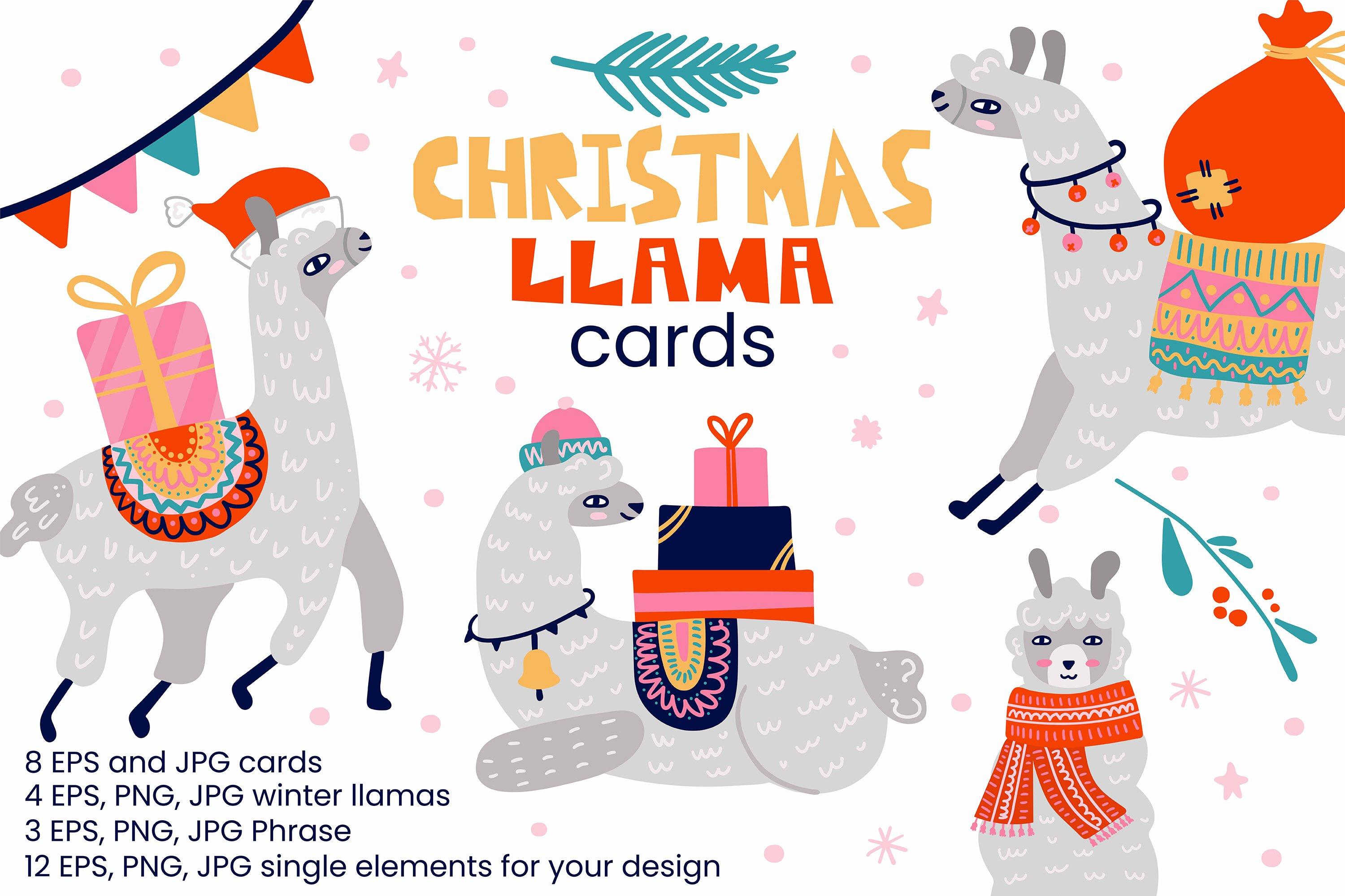 Christmas Llama Cards