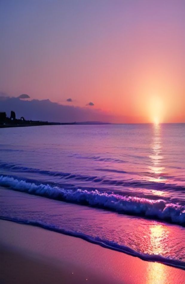 Pink Beach Sunset Wallpaper