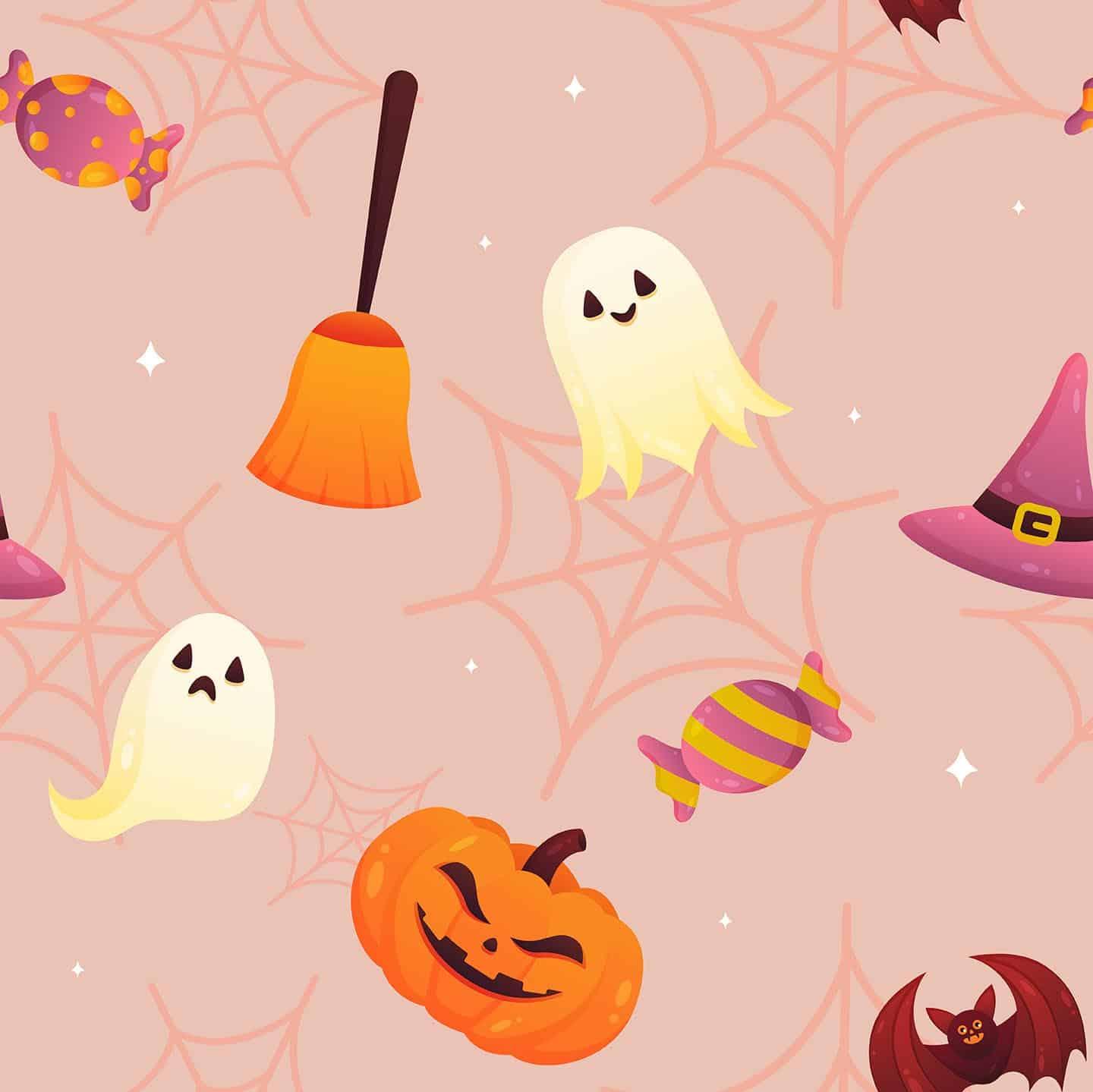 Cute Halloween Wallpaper Peel And Stick Or Non Pasted