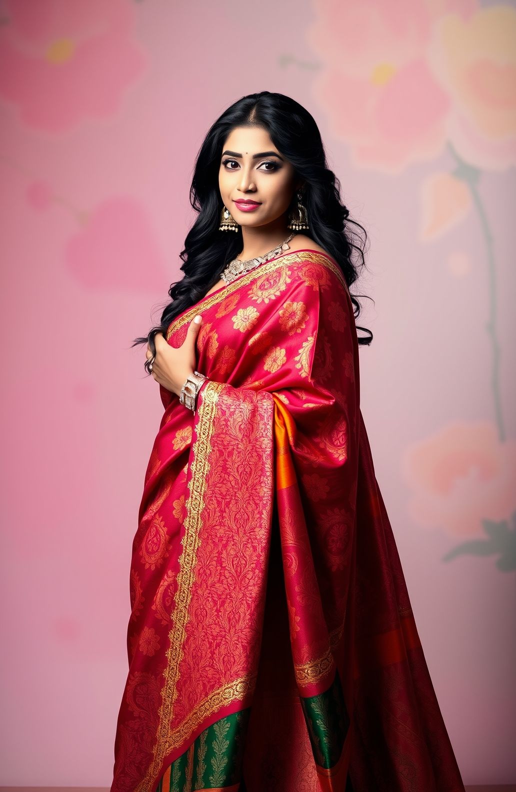 Saree Actress HD Wallpaper 1080p