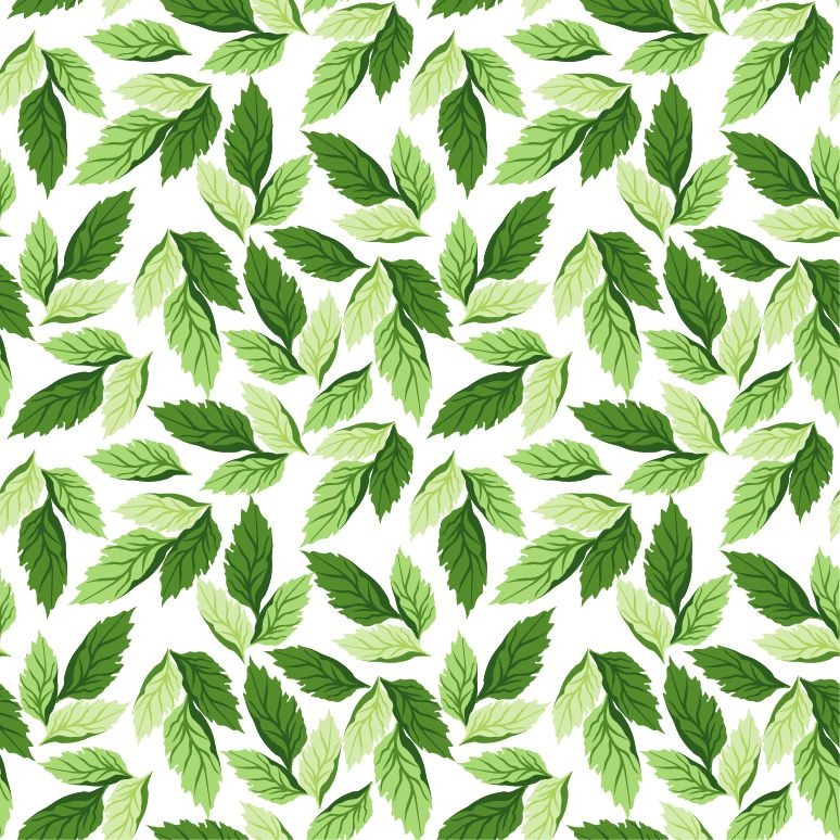 Seamless Leaf Pattern Vector Background Free Vector Graphics All