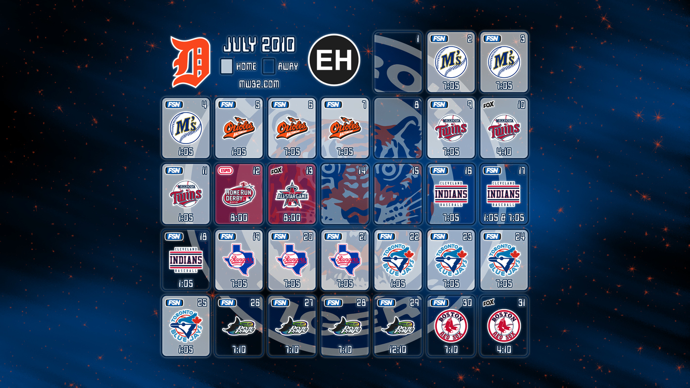 Thread July Detroit Tigers Schedule Wallpaper