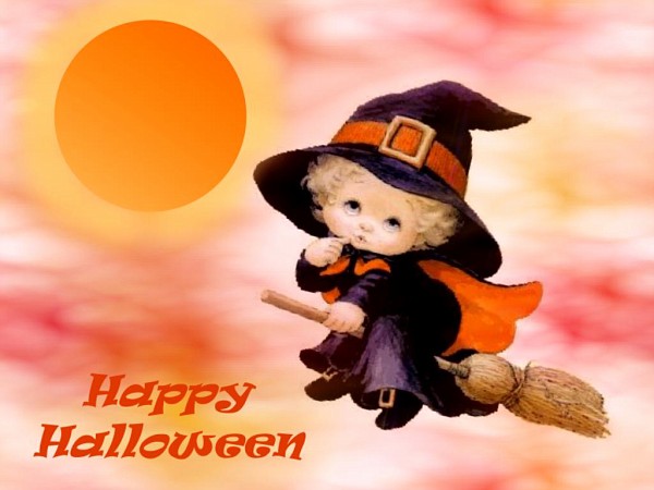 Photo A Very Cute Witch 1024 Childrens Halloween wallpaper album