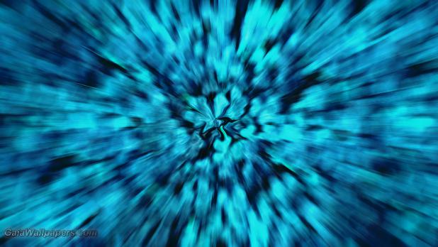Powerful Virtual Blue Explosion Wallpaper Desktop