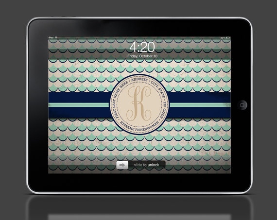 Monogrammed Wallpaper For iPhone iPad