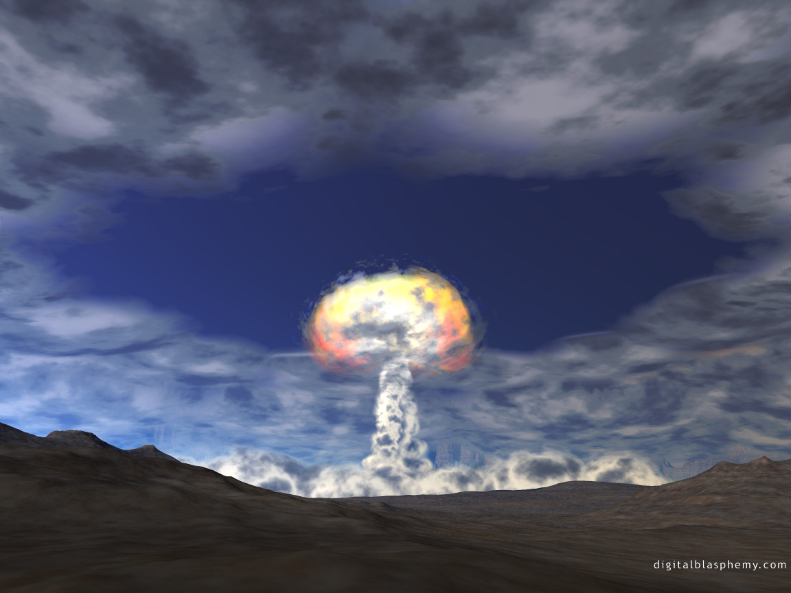 Nuclear Bomb Explosion iPad Wallpaper Desktop