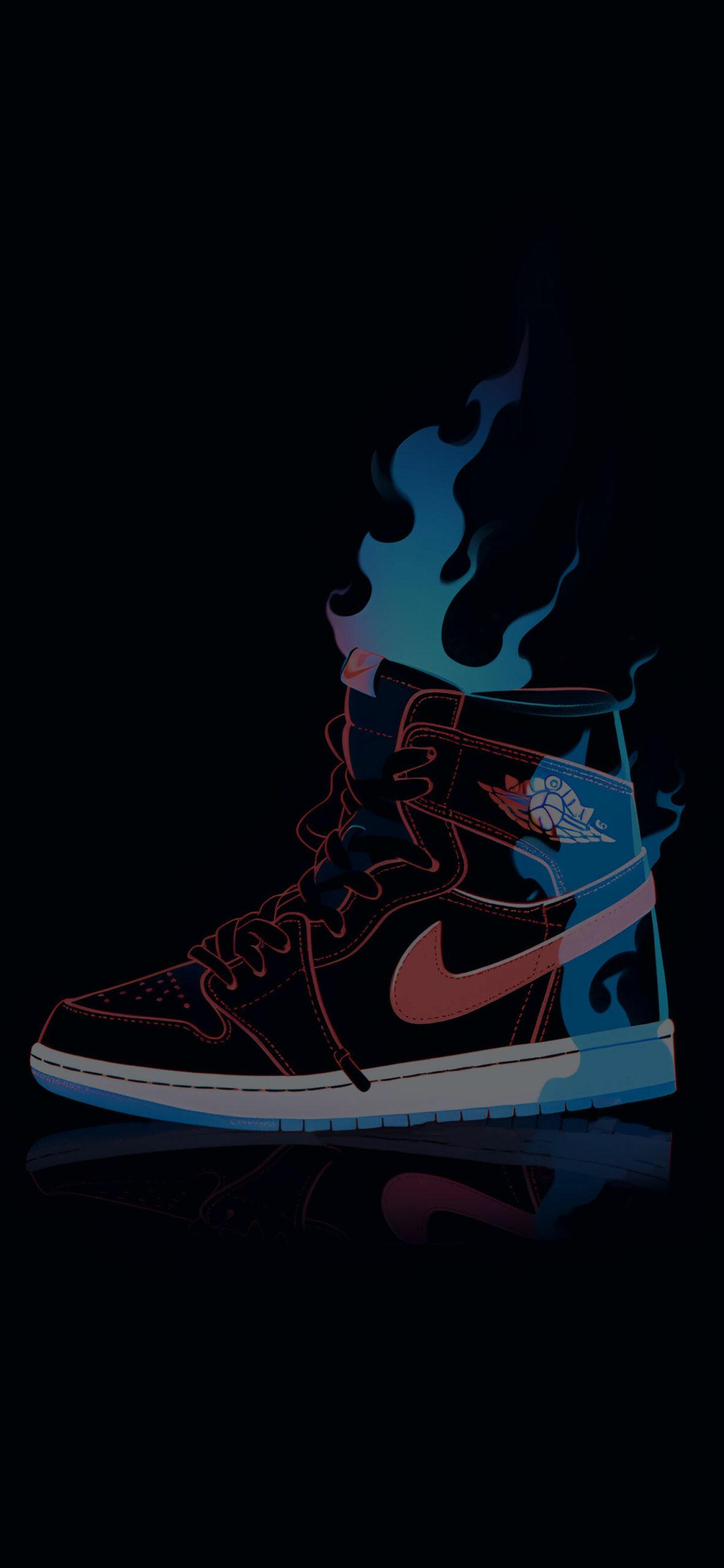Fiery Nike Air Jordan Cool Wallpaper Sneakerhead