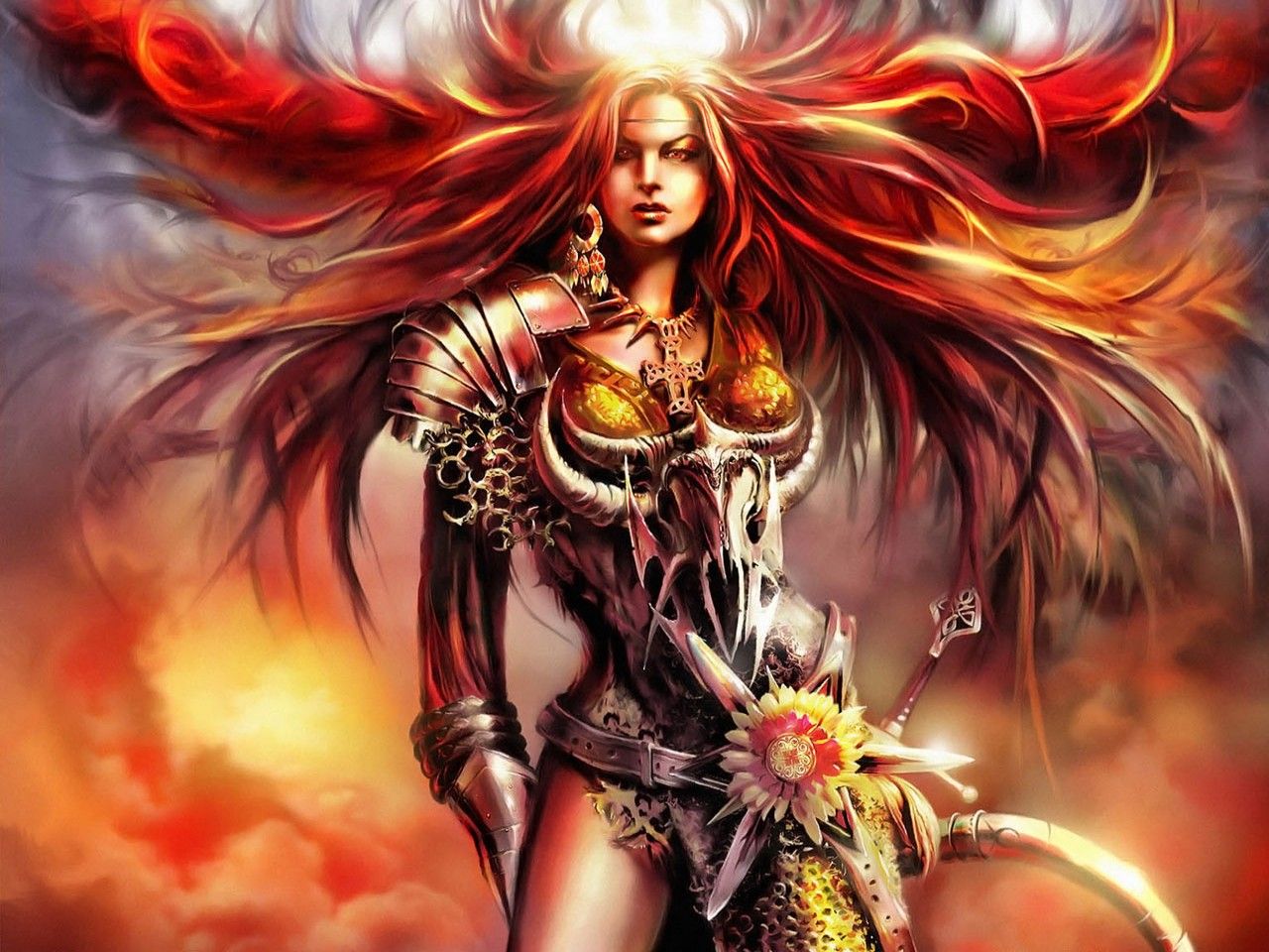 Beautiful Warrior Women Wallpaper Fantasy Female