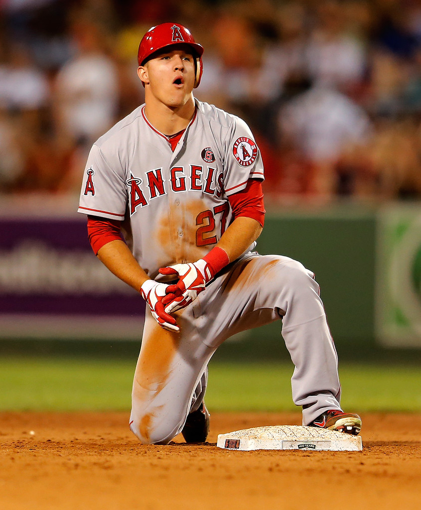 Mike Trout Photos Los Angeles Angels Of Anaheim V Boston Red Sox